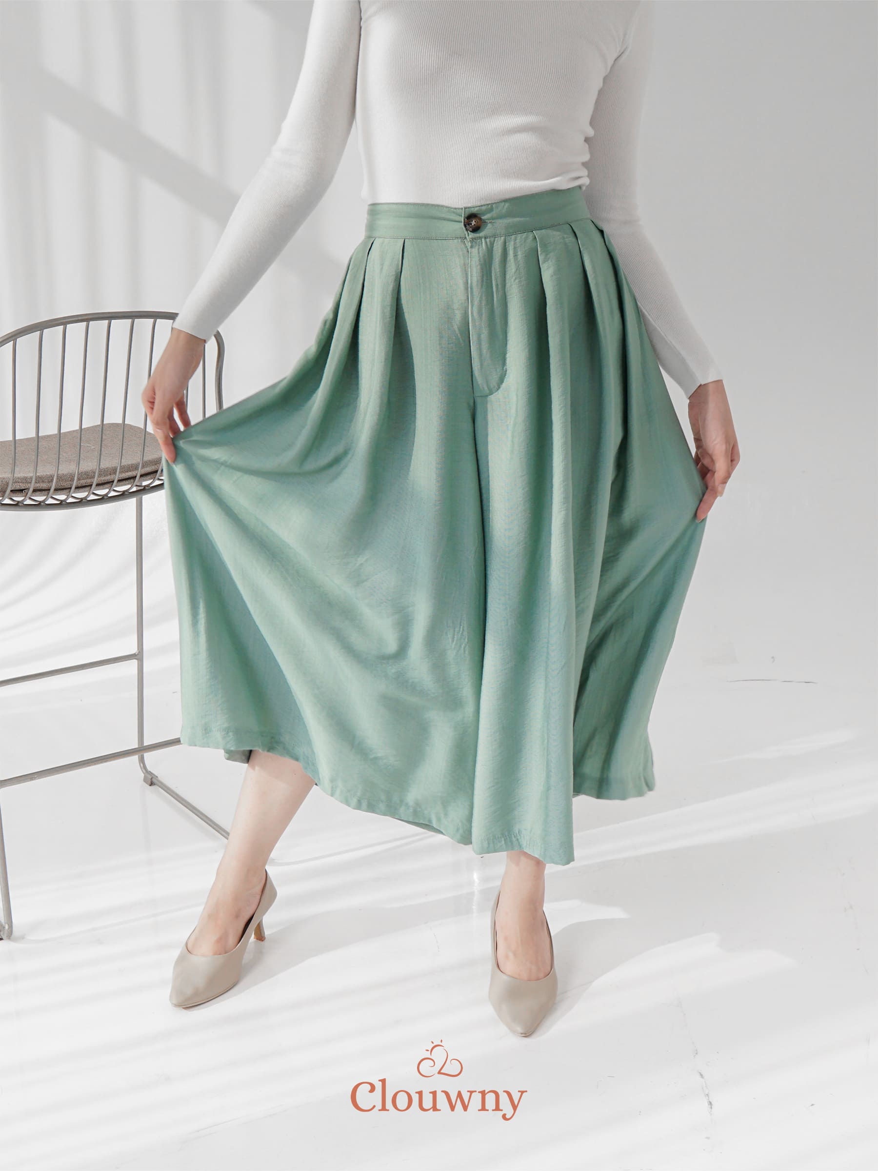 Jenna Cullotes Pants - Mint